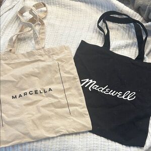 Madewell and Marcella Tote Bag Duo - Black and Tan